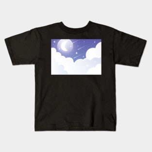 Lofi Dream Sky Grid Kids T-Shirt